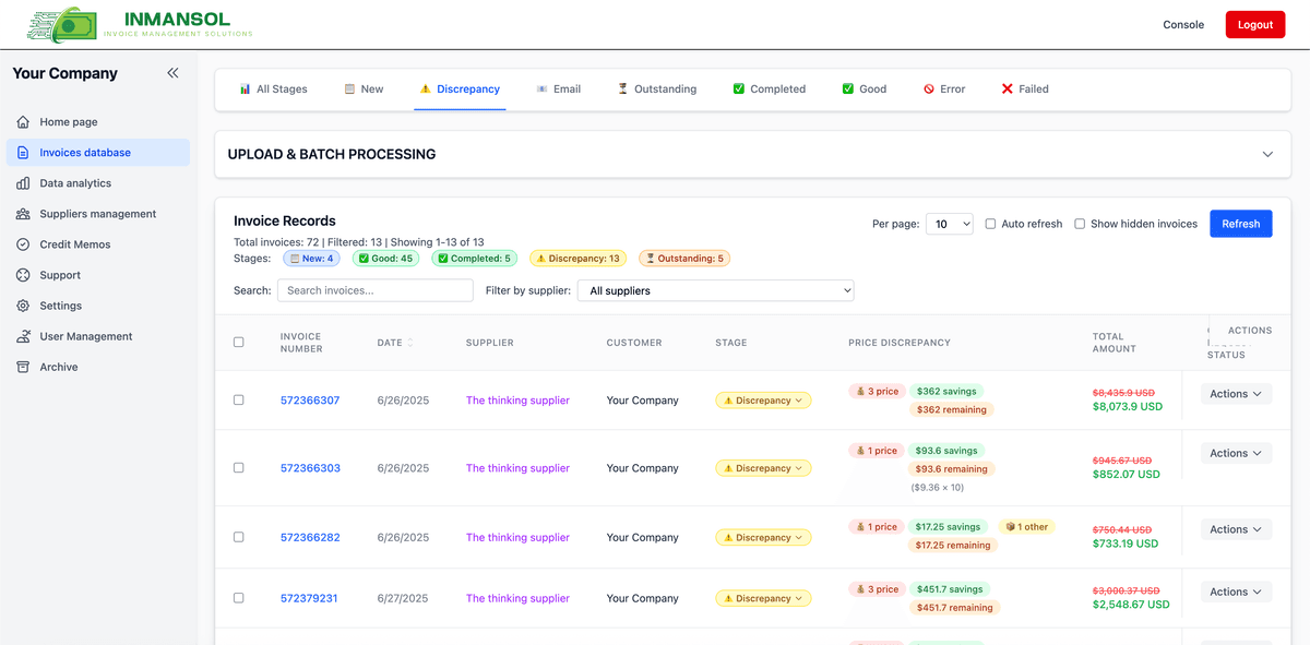 InmanSol Dashboard
